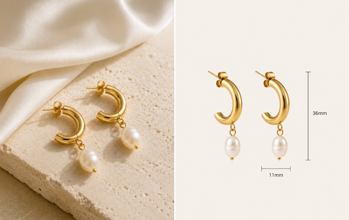 Pendientes Luna Pearl – Drop Elegance