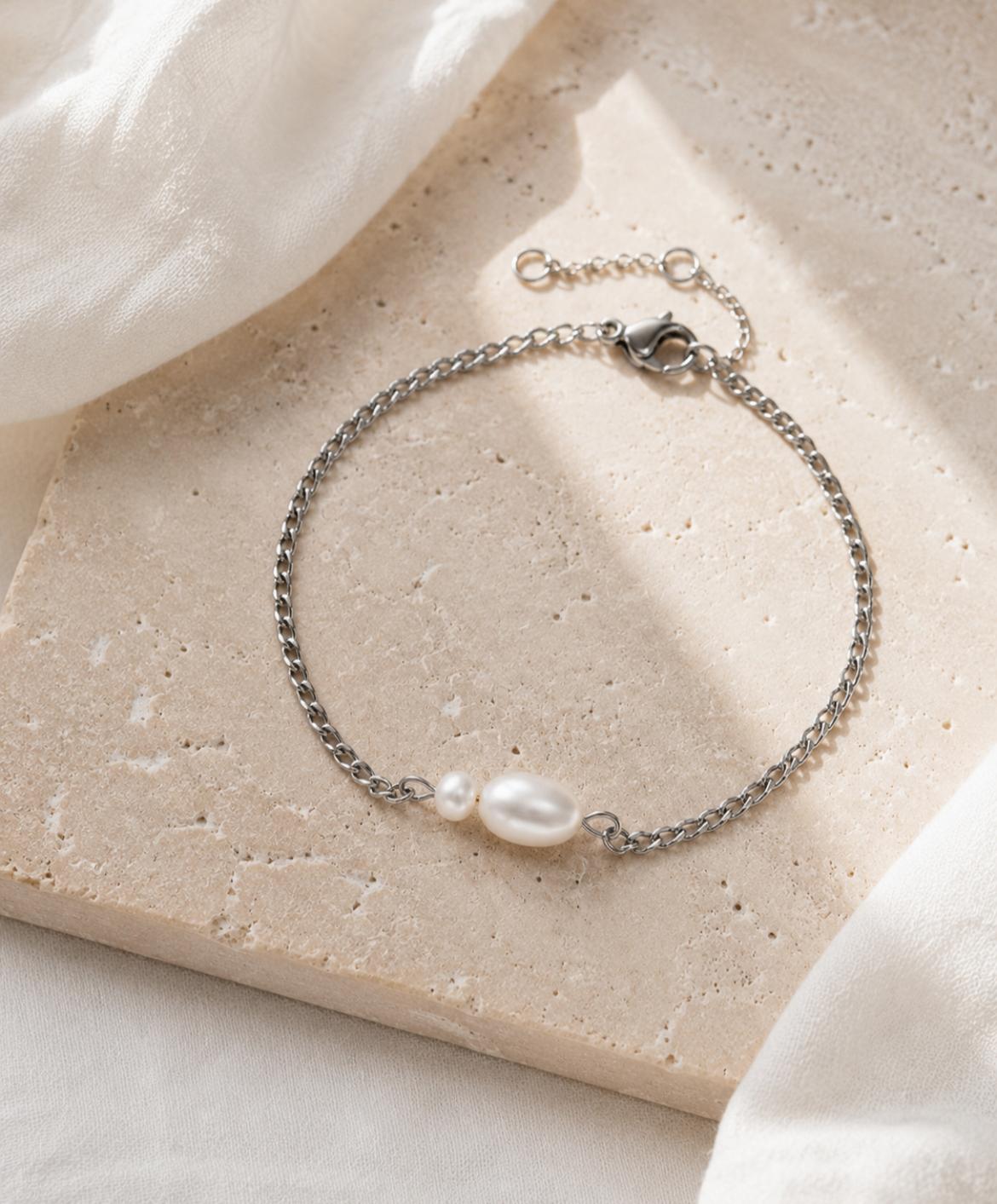 Pulsera Pearl Classic – Gold/Silver Minimal.