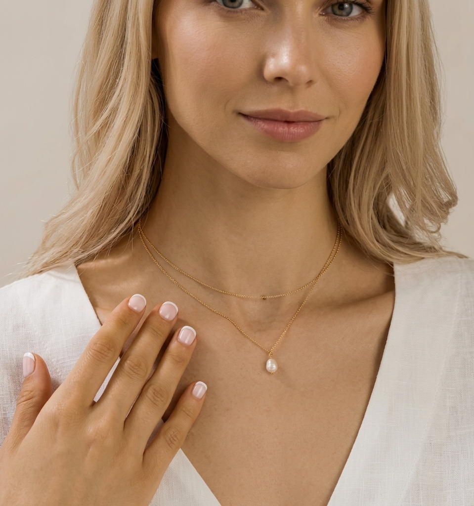 Collar Riviera Pearl – Double Layer