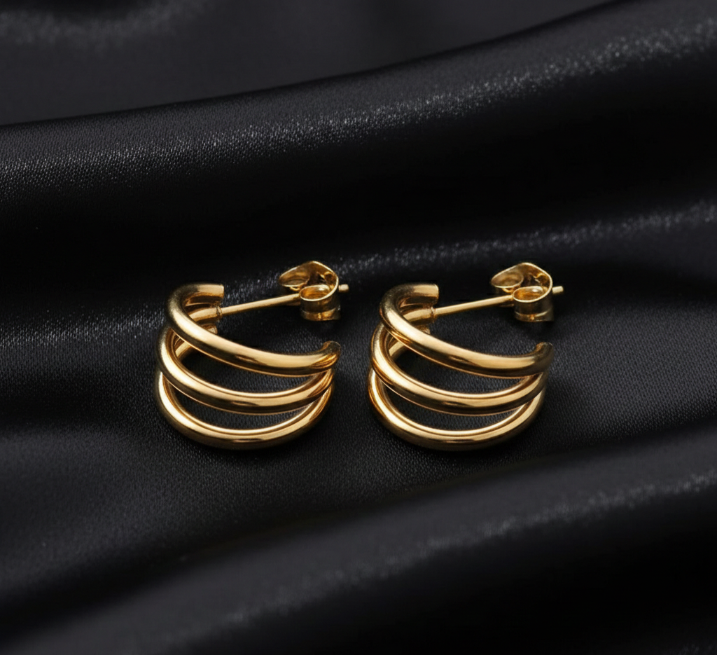 Pendientes Three - Trío de Elegancia Minimalista