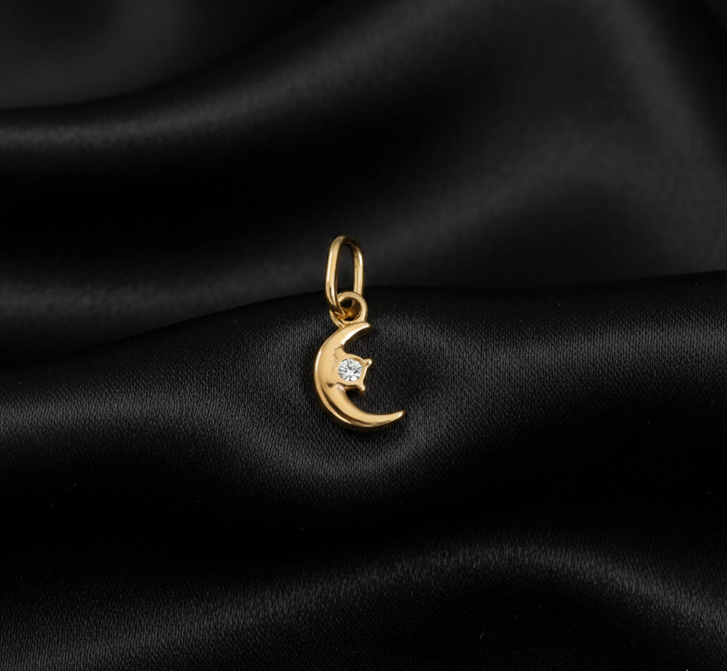 Dije Selene - Medalla Luna de Acero Inoxidable