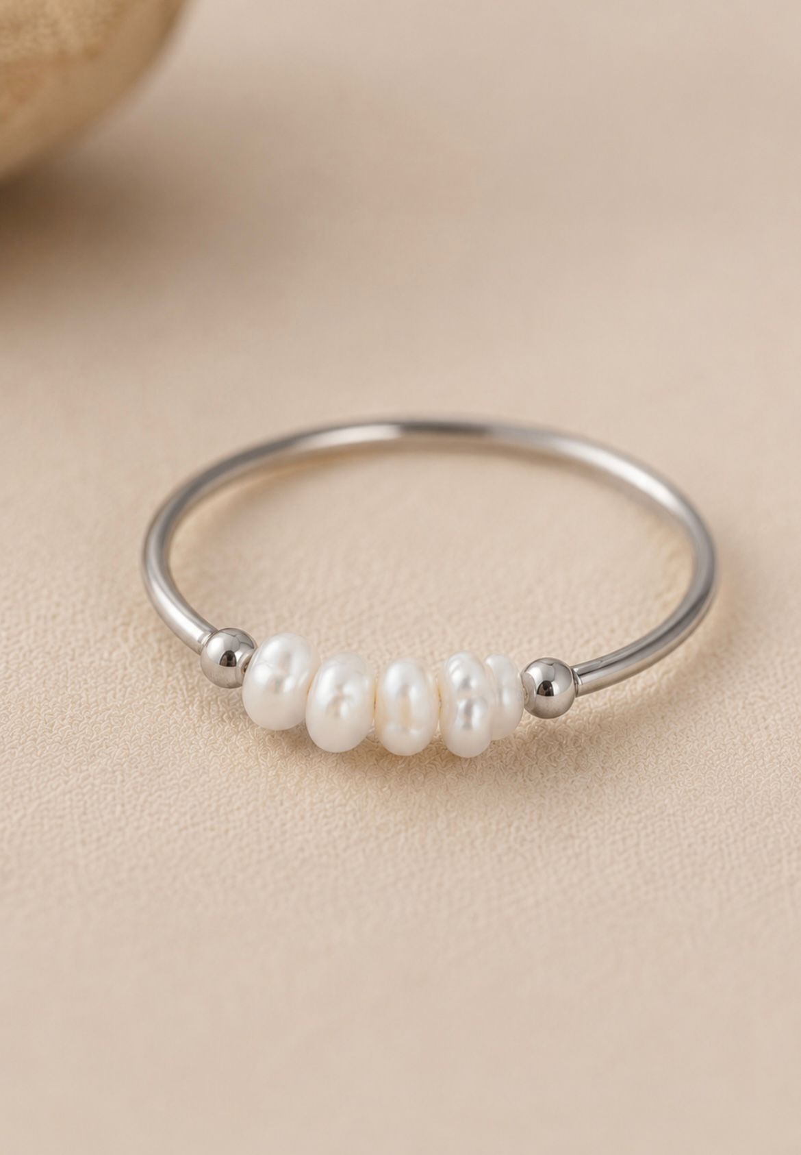 Anillo Aura Pearl – Gold Minimal